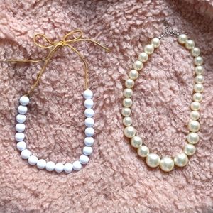 Large pearl necklace bundle